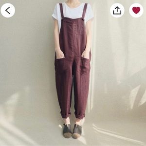 Black Linen overalls